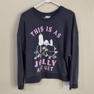 Snoopy Gray Graphic Sweater
